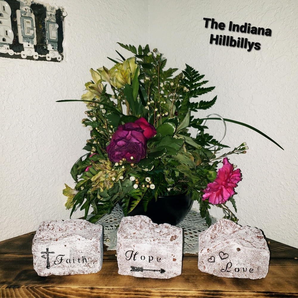 Faith hope love table runner decor